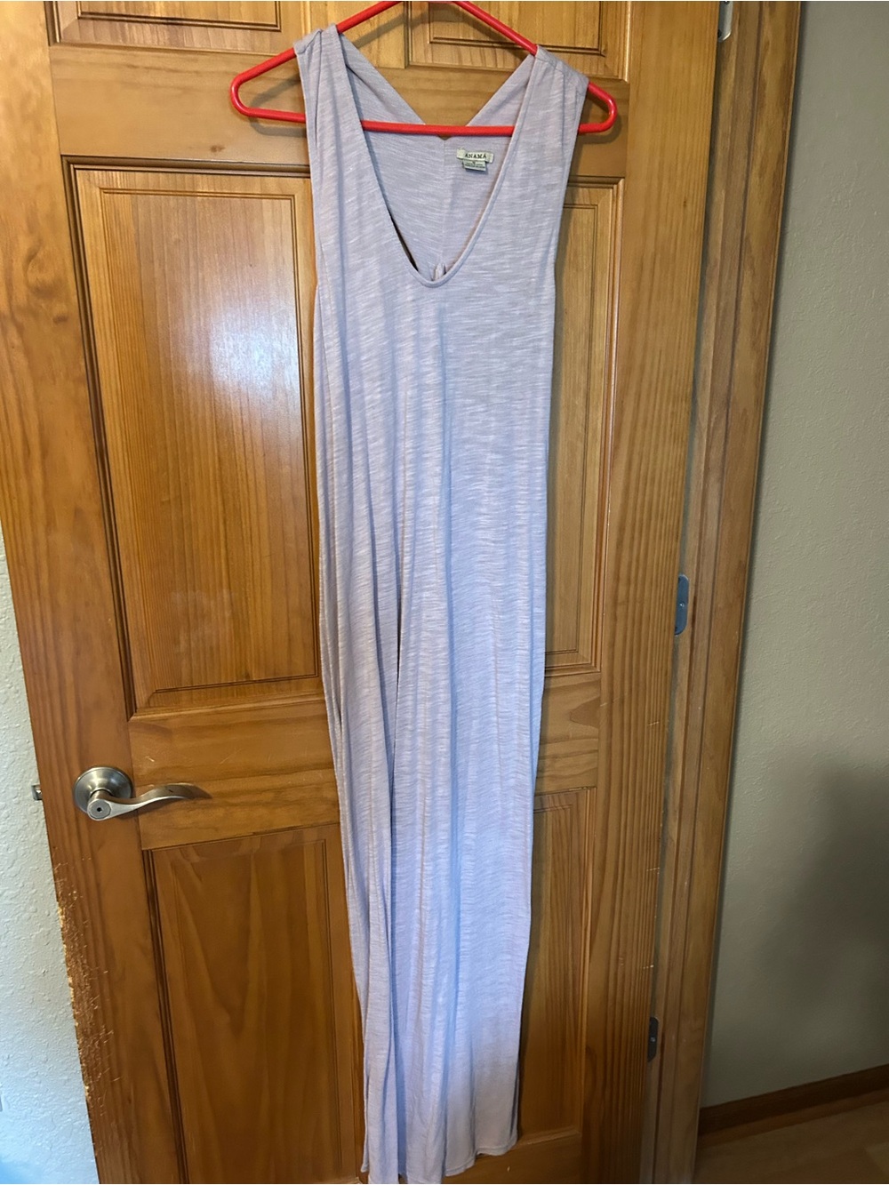 Anama Light Lavender V-Neck Maxi Tank Dress
